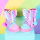SAPATOS COM GLITTER ARCO-ÍRIS