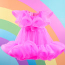 VESTIDO ROSA DO PAÍS DAS FADAS