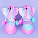 SAPATOS COM GLITTER ARCO-ÍRIS