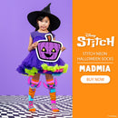 MEIAS DE HALLOWEEN NEON DO STITCH